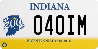 IN license plate 040IM
