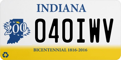 IN license plate 040IWV