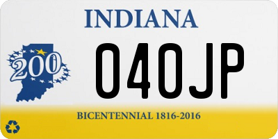 IN license plate 040JP