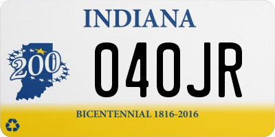 IN license plate 040JR