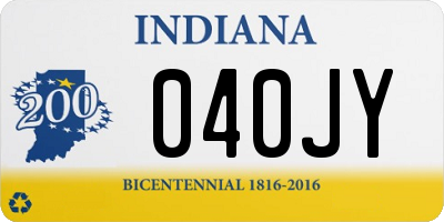 IN license plate 040JY