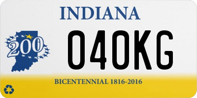 IN license plate 040KG