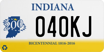 IN license plate 040KJ