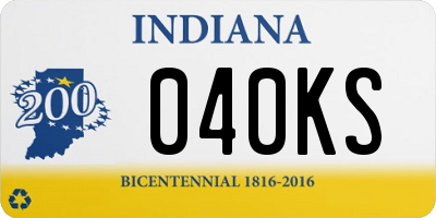 IN license plate 040KS