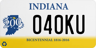 IN license plate 040KU