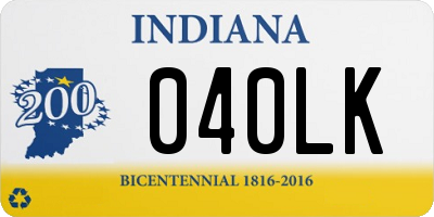 IN license plate 040LK