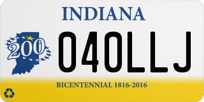IN license plate 040LLJ