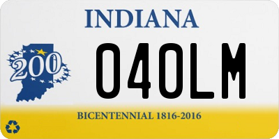 IN license plate 040LM