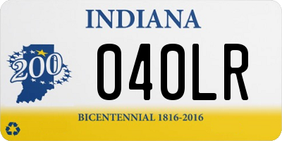 IN license plate 040LR