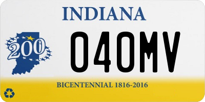 IN license plate 040MV