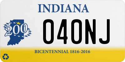 IN license plate 040NJ