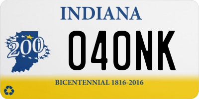 IN license plate 040NK