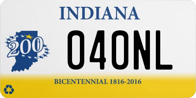 IN license plate 040NL