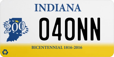 IN license plate 040NN