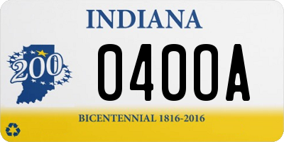 IN license plate 040OA