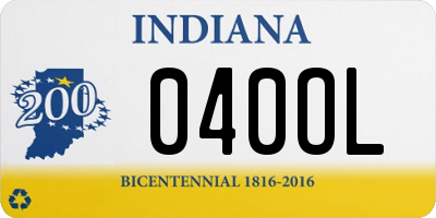 IN license plate 040OL