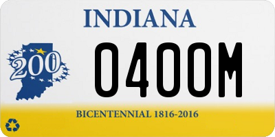 IN license plate 040OM