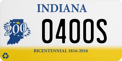 IN license plate 040OS