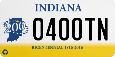 IN license plate 040OTN