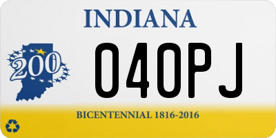 IN license plate 040PJ