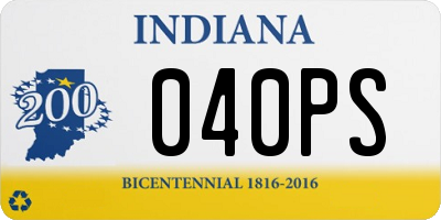 IN license plate 040PS