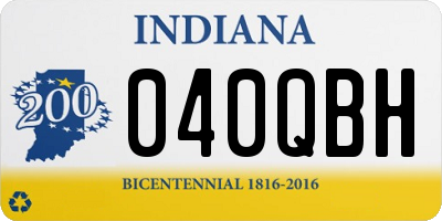 IN license plate 040QBH