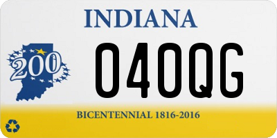 IN license plate 040QG