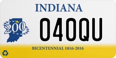 IN license plate 040QU