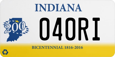 IN license plate 040RI