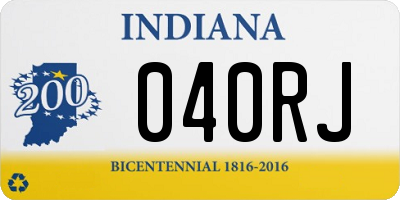 IN license plate 040RJ