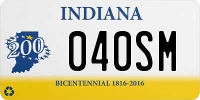 IN license plate 040SM