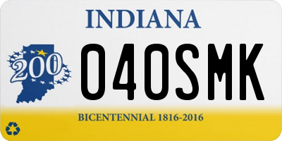 IN license plate 040SMK