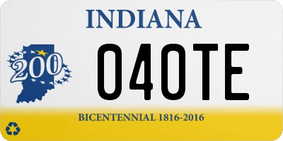 IN license plate 040TE