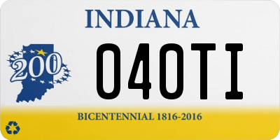 IN license plate 040TI