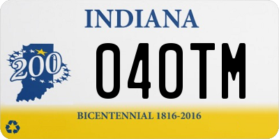 IN license plate 040TM