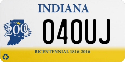 IN license plate 040UJ