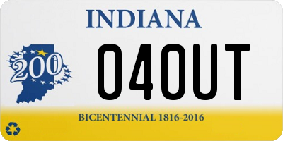IN license plate 040UT