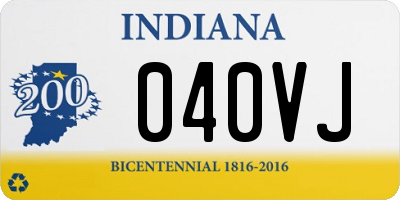 IN license plate 040VJ