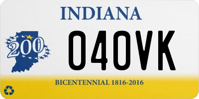 IN license plate 040VK