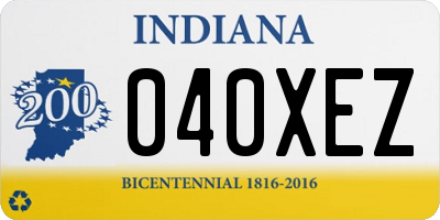 IN license plate 040XEZ