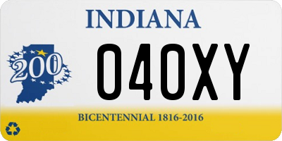 IN license plate 040XY