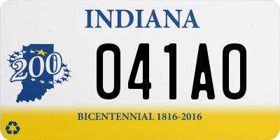 IN license plate 041AO