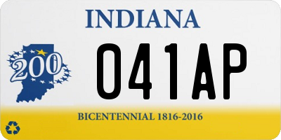 IN license plate 041AP