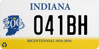 IN license plate 041BH