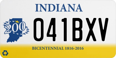 IN license plate 041BXV
