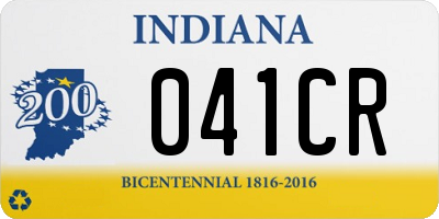 IN license plate 041CR