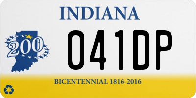 IN license plate 041DP