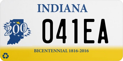 IN license plate 041EA