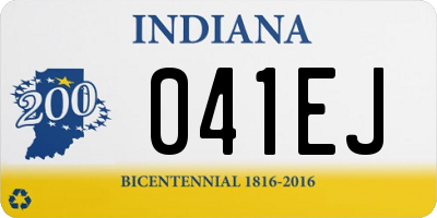IN license plate 041EJ