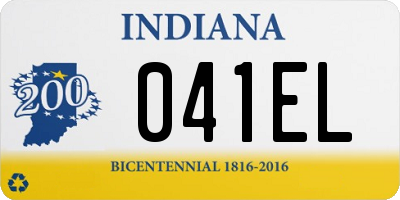 IN license plate 041EL